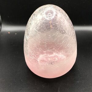 Vintage crackle glass w pink texture Easter